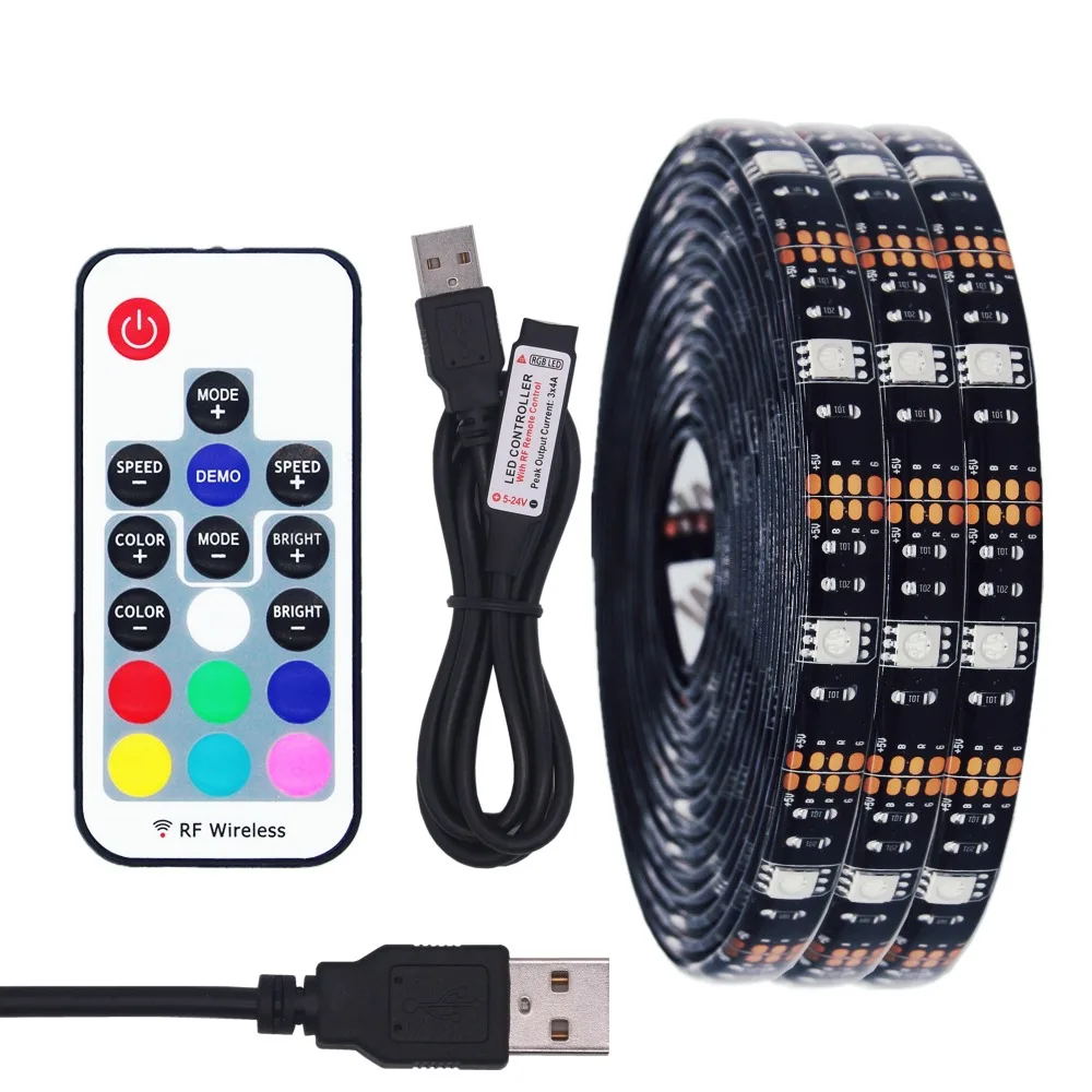BEILAI 5050 RGB Светодиодная лента Водонепроницаемая DC 5V USB светодиодный светильник