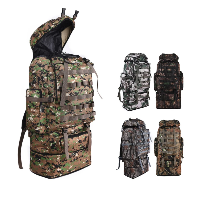 

100L military backpack large capacity waterproof tactical backpack adjustable camping hiking outdoor climbing