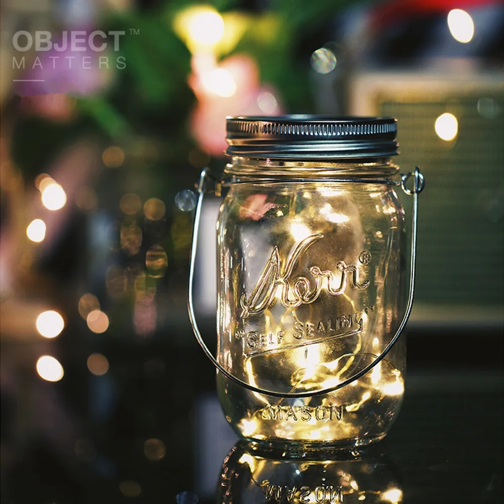 Pacote de Luz de Fadas Decoração do Jardim sem Garrafa Solar Mason Tampa Luzes Cor Mudando 3 Cores 6 Led Jar 3 Cheap Lâmpadas solares