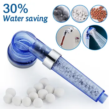 

Negative Ion Shower Head Shower Bath Head Adjustable 3 Mode High Pressure bathroom Spa Water saving Shower Head bath sprayers