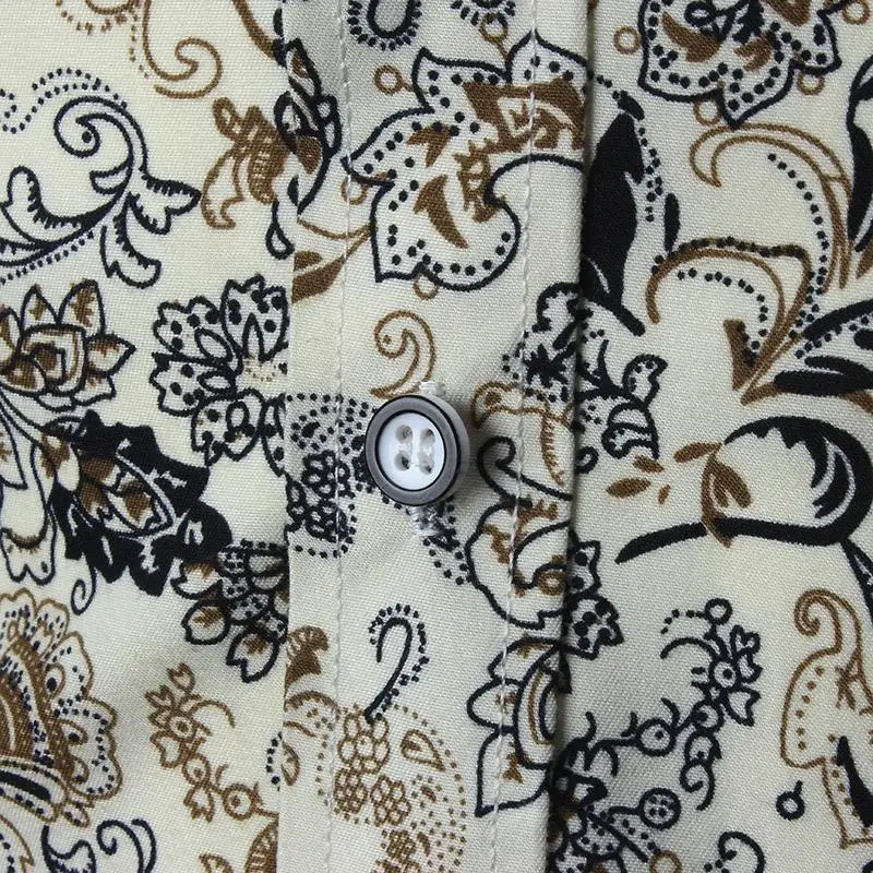 2018 جديد أزياء الرجال عارضة قميص طويل الأكمام أوروبا نمط صالح سليم قميص الرجال عالية الجودة الزهور قمصان camisa الغمد