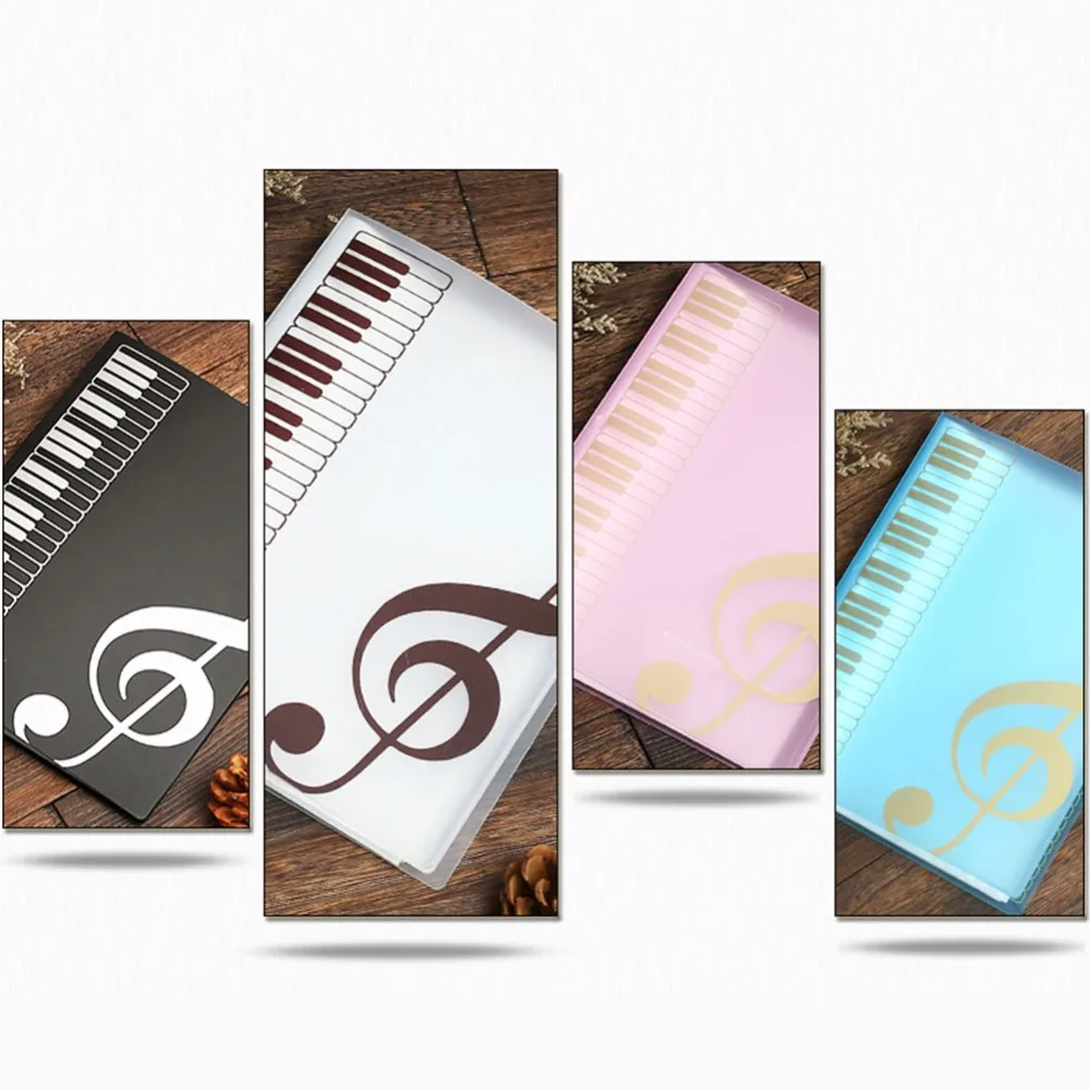 

40 Sheets multi-layer A4 music keyboard transparent page booklet folder student teacher Test folder Office School Supplies
