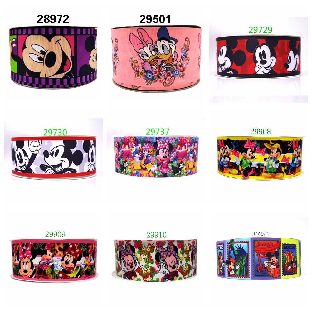 

Free shipping 50 yard cartoon printed grosgrain ribbon 28972