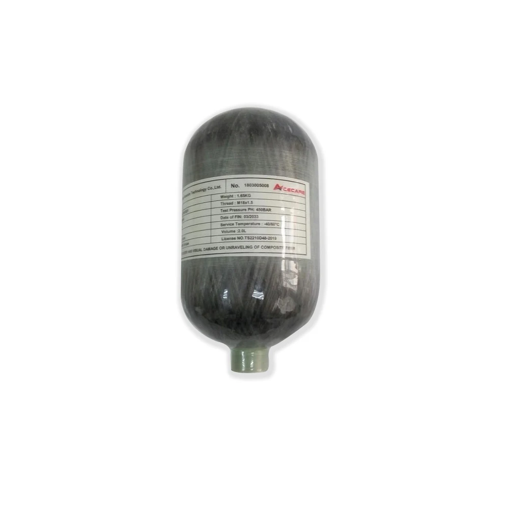 AC5020 Cylinder Hpa Air Tank Mini 4500Psi 2L Pcp Airsoft Hunting Scuba Paintball Diving Bottle Pcp Air Rifle Underwater Gun