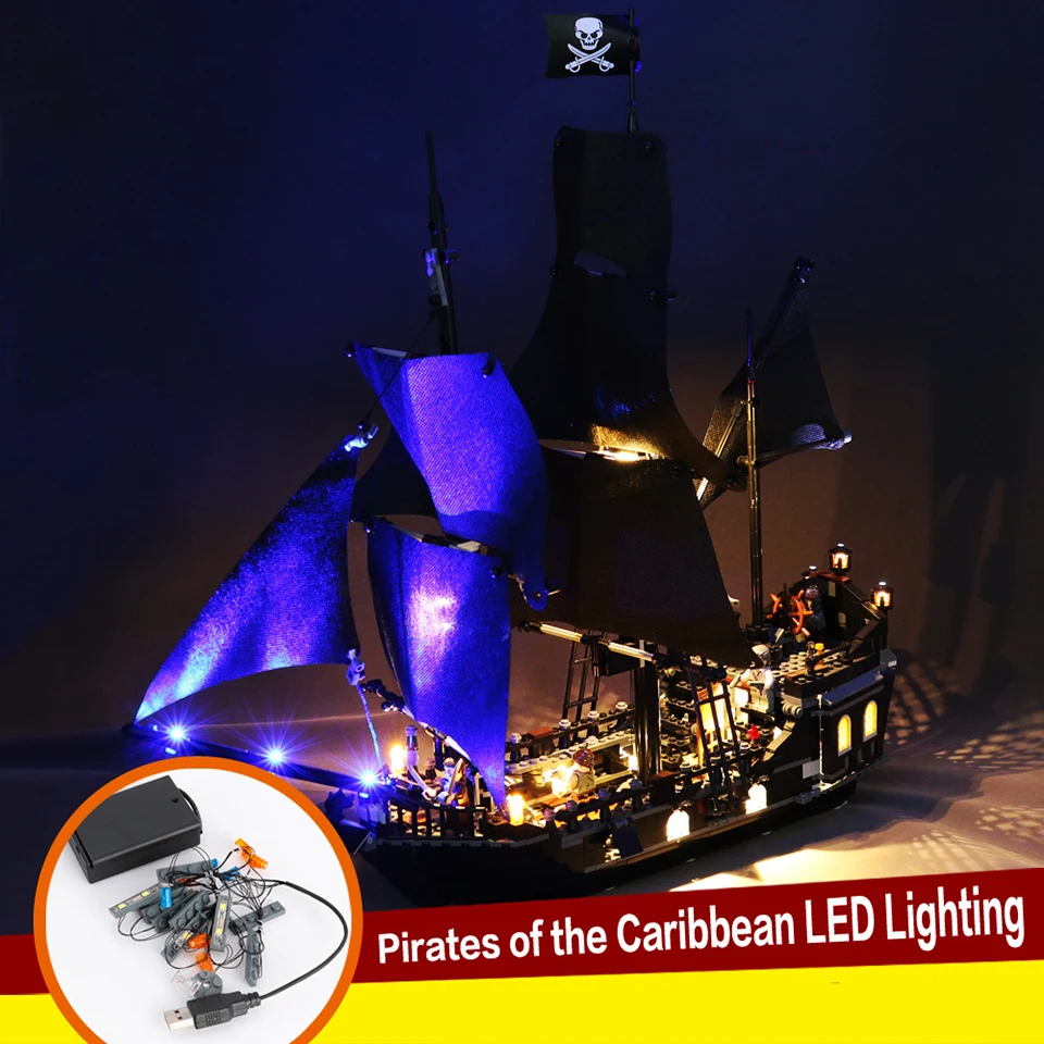 

Compatible with 4184 Pirates of the Caribbean Black Pearl Creative DIY Building Lights 16006(only light included)