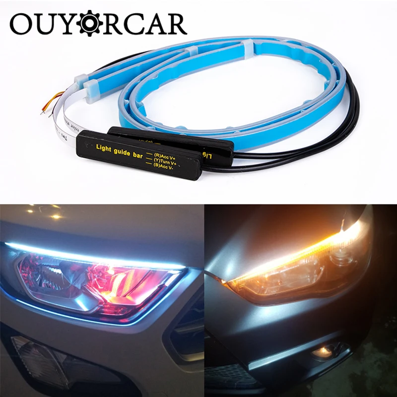 2 шт. ходовые огни белый поворотник желтый DRL стробоскопы Авто ультратонкие