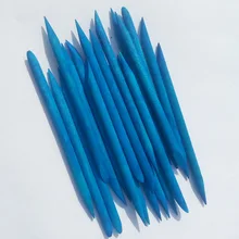 100 шт X 75 мм синий цвет дизайн ногтей оранжевый дерево палочка кутикулы толкатель для удаления Маникюр Уход