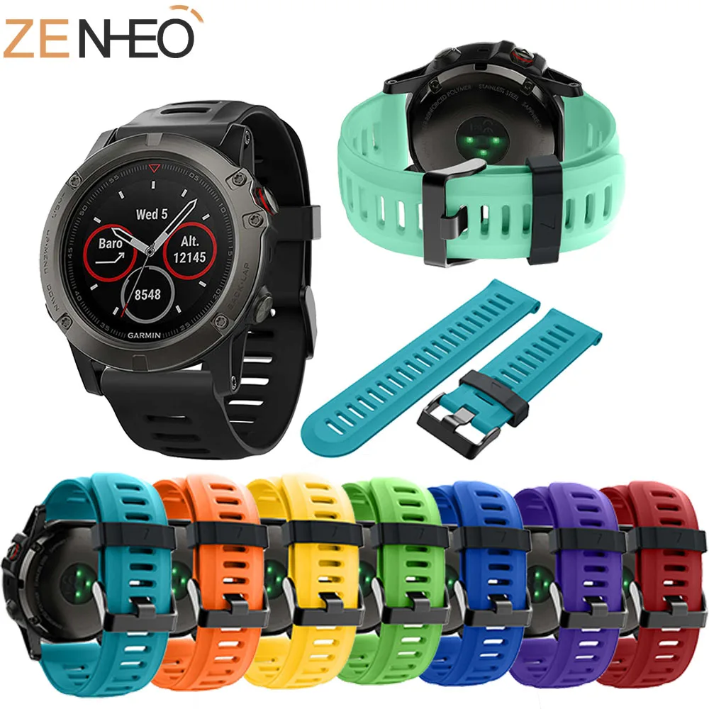 

Colorful Soft Silicone Sport Band for Garmin Fenix 3/3HR Wrist Bracelet Strap for Garmin Fenix 5X5X Plus Replacement Watch Band