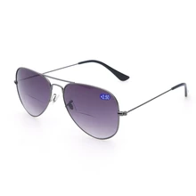 Пилот Защита от солнца читатели бифокальные очки для чтения солнцезащитные очки для мужчин и женщин диоптрий для чтения пресбиопические очки Gafas De Lectura+ 1,0~+ 3,0