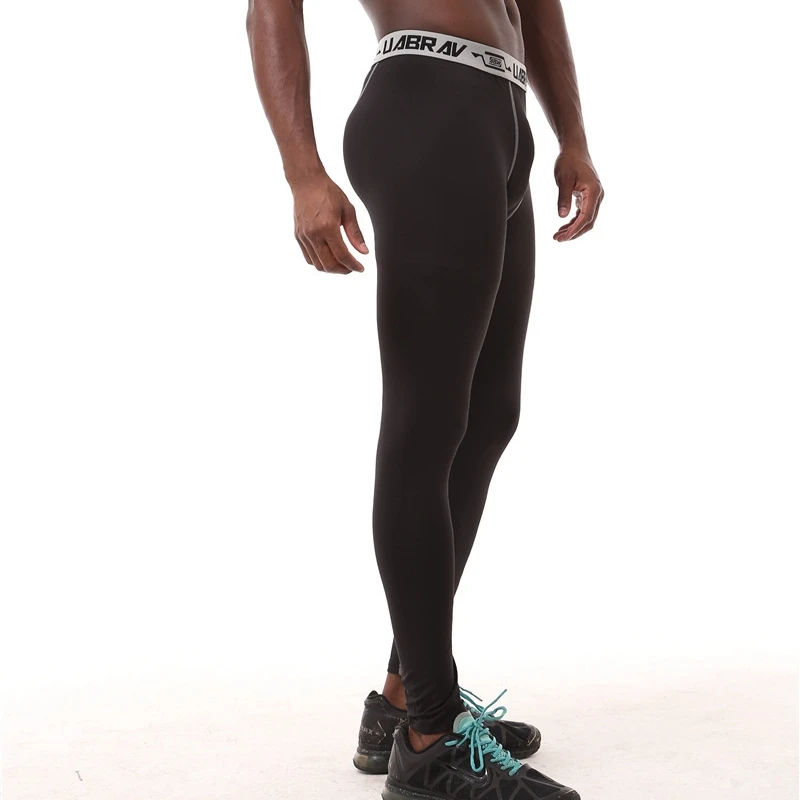 

A18106 Men Tight trousers stretch pants Compression pants male gym fitness training running Outdoor Basketball Sportswear