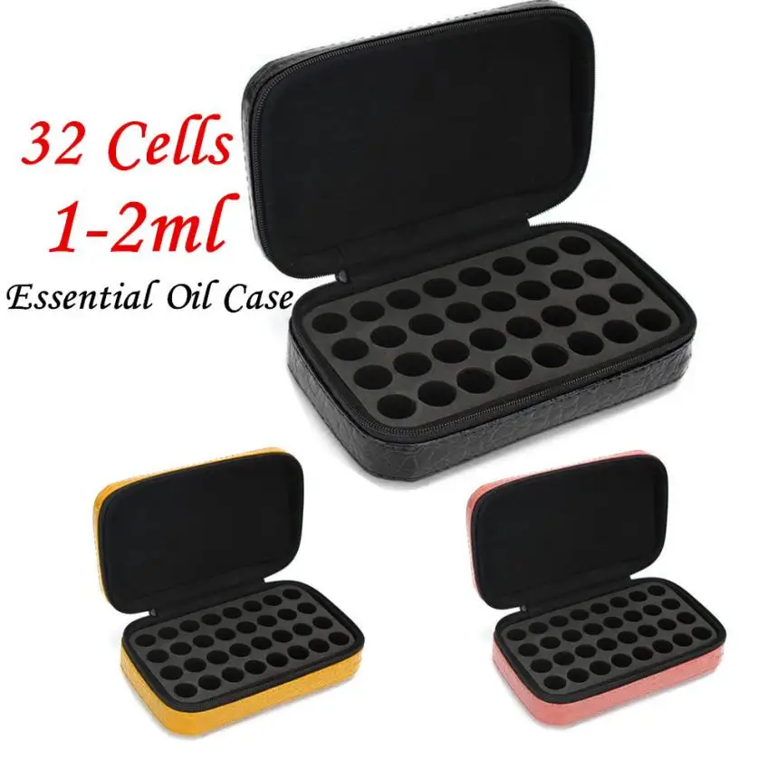 

storage box 32 Grid Roller Bottles Essential Oil Case Carry Holder Storage Aromatherapy Bag Organizers Basket
