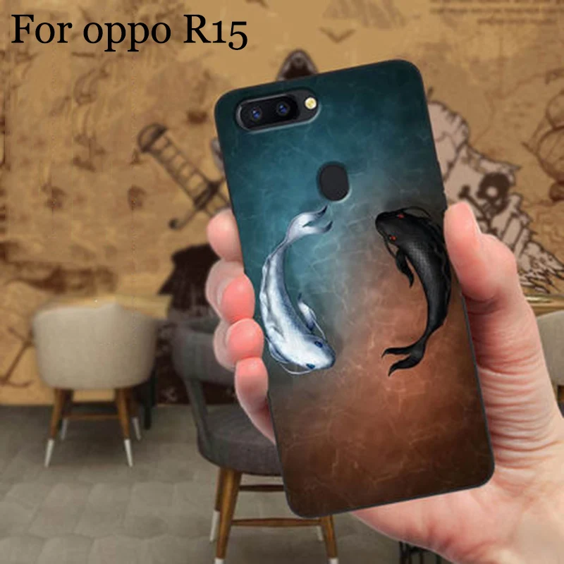 Модный мультяшный чехол s для oppo R15 из ТПУ мягкая задняя крышка R 15 накладка полные