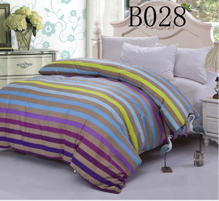 

Single Double Colored stripes Twin Full Queen 1 Pcs Polyester Duvet Cover Comforter Cover Quilt Cover Home Textile Bedclothes