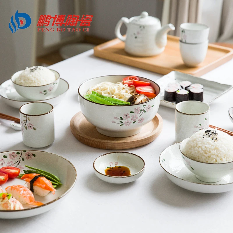 13pcs Japanese Traditional Style Ceramic Dinner Plates ...