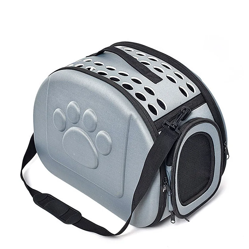 Paw форма принт Pet Carrier сумка Портативный Открытый Твердые Складная Собака Путешествия Сумка-переноска для животных щенок переноски сумки на плечо S/L