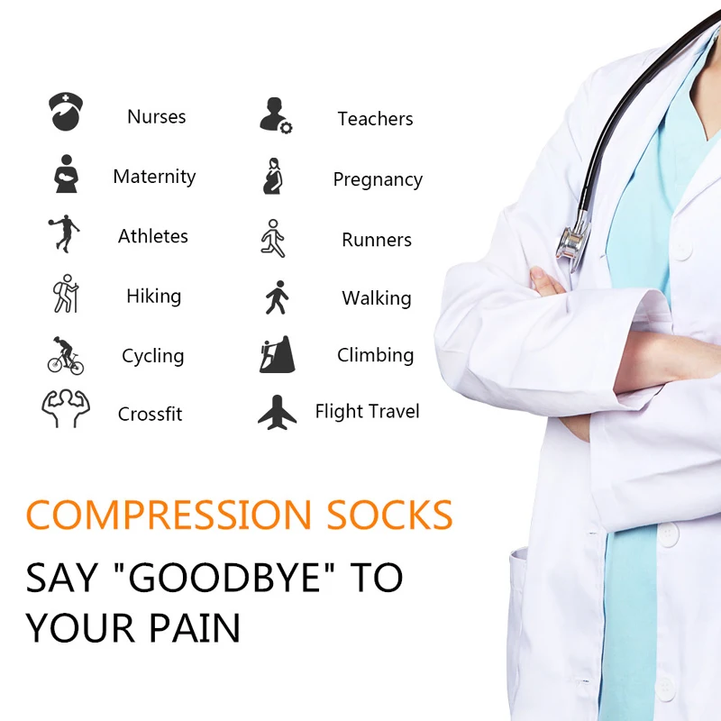 Compression Socks Men& Women Fit Running,Nurses, Flight Travel& Maternity Pregnancy- Boost Stamina, Executive Length Fancies