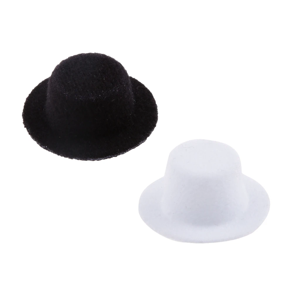 2 Pieces 1/12 Bower Hat DollHouse Miniature Home Supermarket Store Ornaments