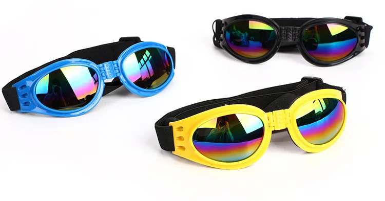 HORBONPY стильные солнцезащитные очки для собаки УФ Защита глаз фиксация челюсти очки одежда большая собачка регулируемая эластичная лента очки из пеноматериала