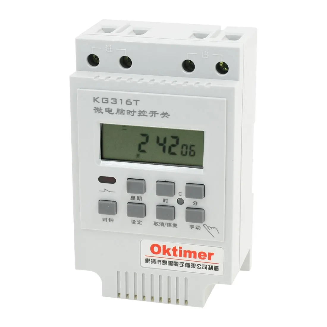 

Kg316t-A Ac 220V Digital Display Microcomputer Programmable Timer Switch