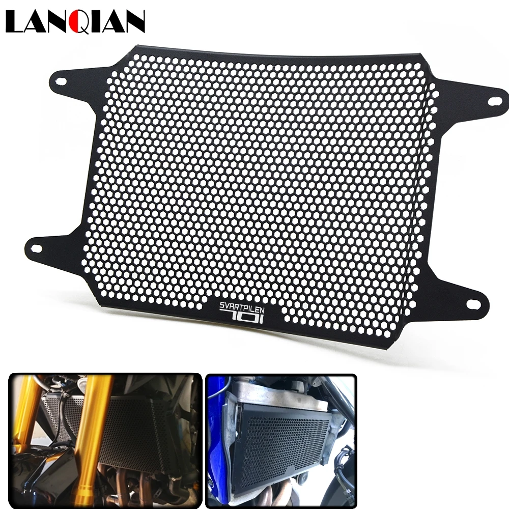 

2019 Black Motorcycle Accessories Radiator Grille Guard Coverr For Husqvarna Svartpilen 701 Radiator Guard 2019-2020