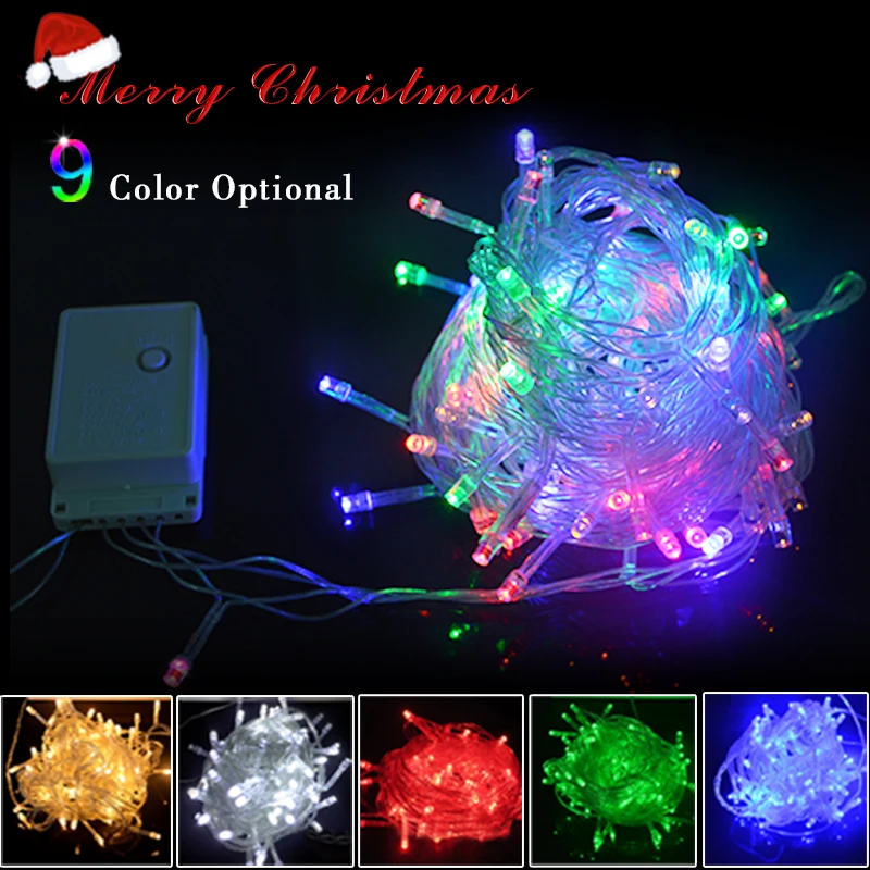 Рождественская яркая Гирлянда занавеска со звездами сказочные лампочки шарики