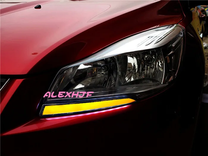 July King LED Daytime Running Lights DRL at Headlight Lamp Eyebrow, Guide Yellow Turn Signals case for Ford Kuga Escape 2013~16 July King LED Daytime Running Lights DRL at Headlight Lamp Eyebrow, Guide Yellow Turn Signals case for Ford Kuga Escape 2013~16
