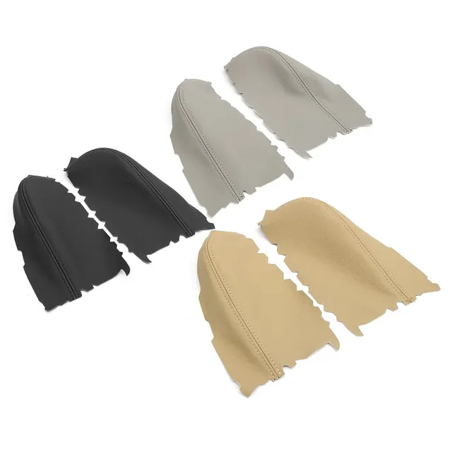 2PCS New Car Real Leather Front Door Panel Armrest Cover for Honda