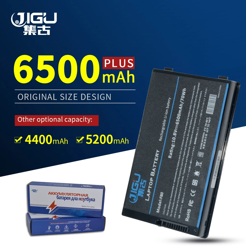 Дешево JIGU Аккумулятор для ноутбука ASUS A32 F80 F5 F50Z F80 F83 X80 X80 X81 A32 A8 A32 F80A A32 F80H F80 90 NF51B1000Y 70 NF51B1000