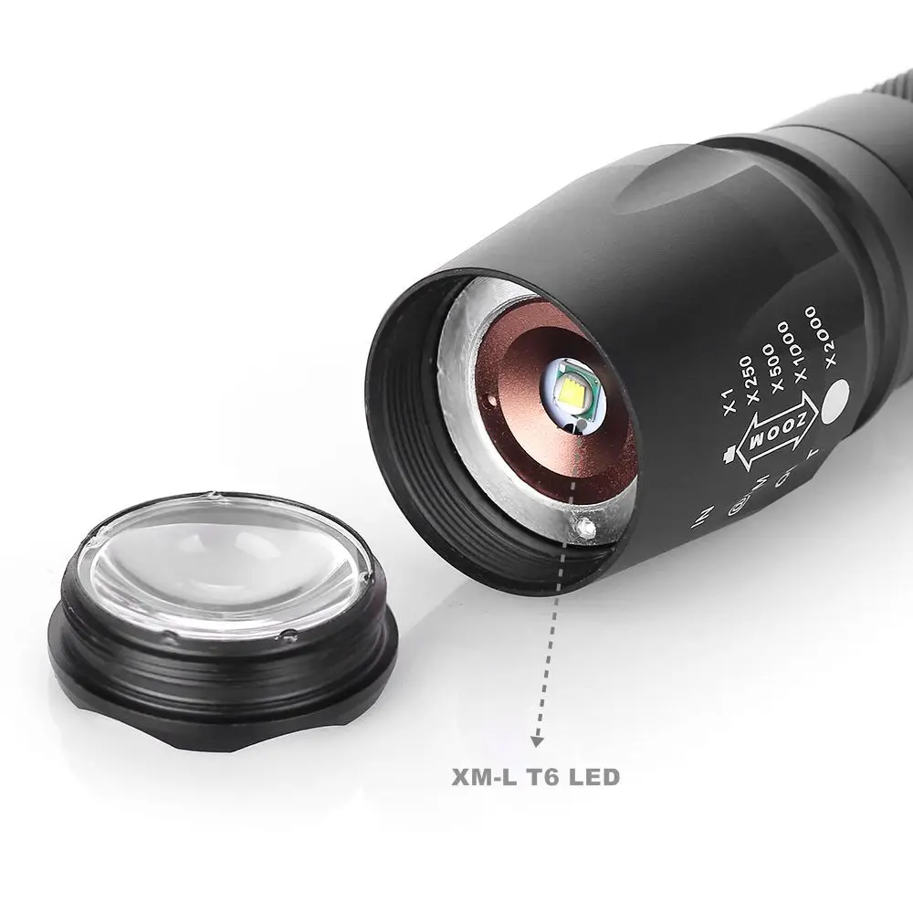 AloneFire X800 XM-L T6 L2 5000лм алюминиевый водонепроницаемый Zoomable CREE светодиодный фонарь для AAA 18650 26650 перезаряжаемый аккумулятор