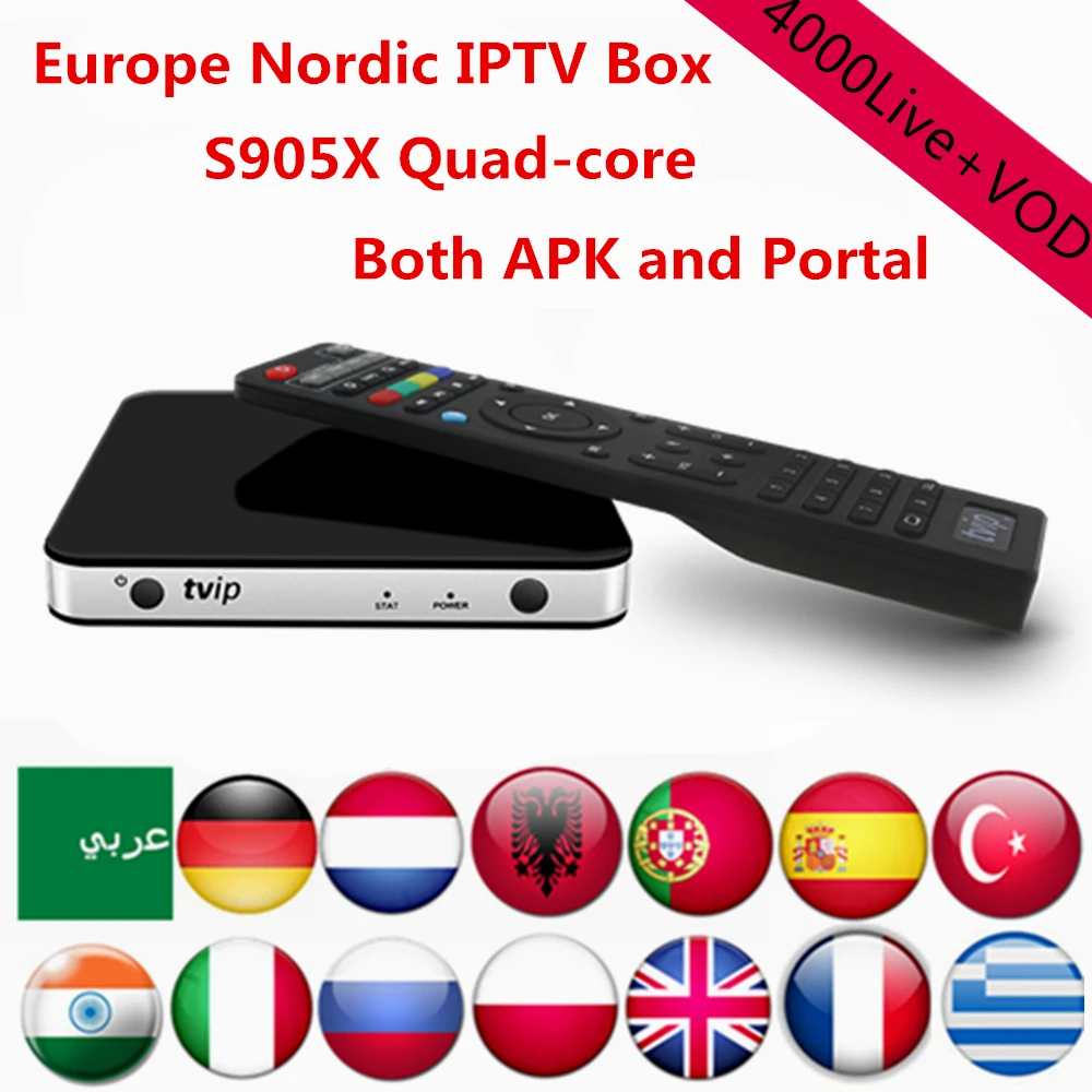 Nordic Swedish Set Top Box android & Linux Dual OS Arabic Scandinavian