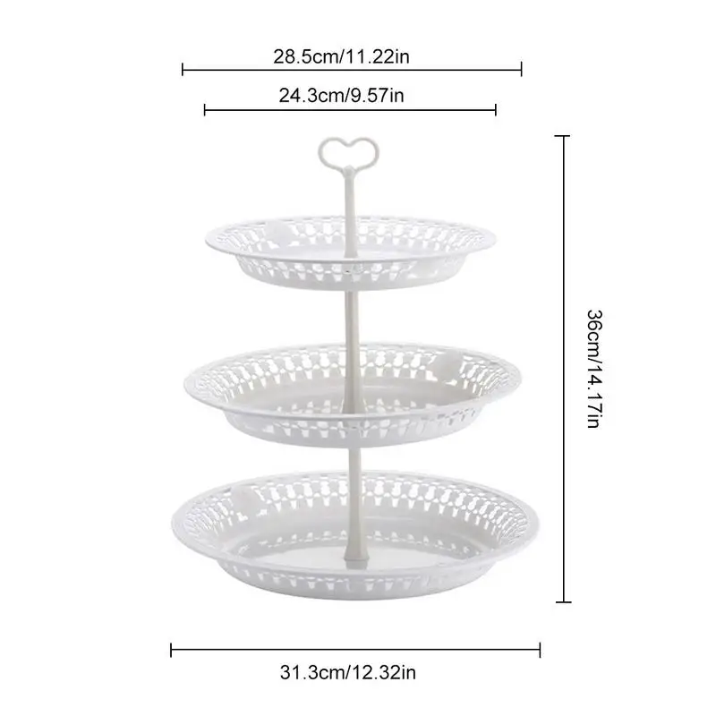 Многослойный инструмент для фруктов, корзинка-тарелка подставка для тортов десертов стойка для хранения овощей для свадьбы, дня рождения, дома - Цвет: 3 layers