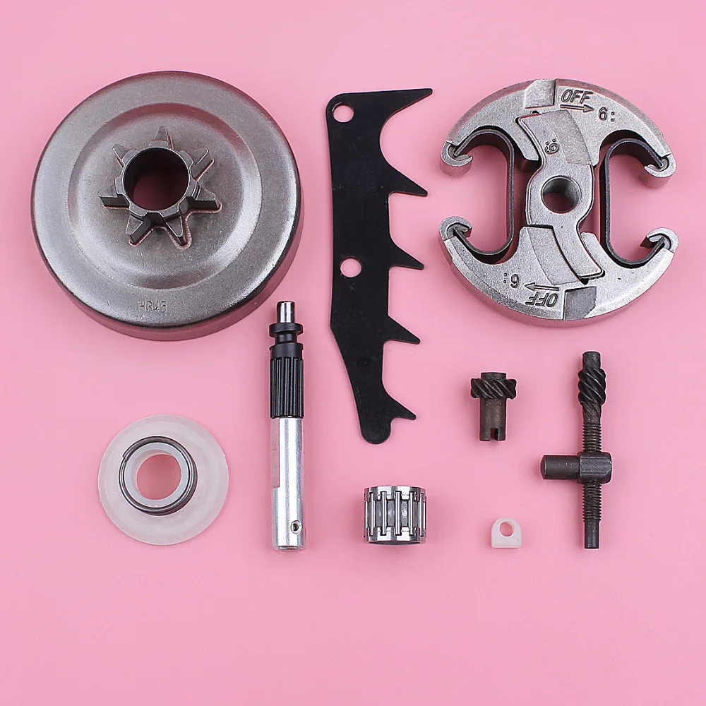 .325 7T Chain Clutch Drum For Husqvarna 445 450 Adjuster Tensioner Oil Pump Worm Gear Felling Dog Chainsaw Replace Part