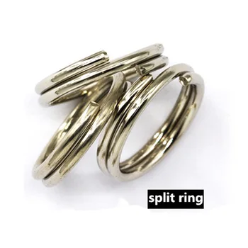 

50pcs Stainless Steel Split Ring Diameter from 5mm to 15mm Heavy Duty Fishing Double Ring Connector Fishing Accessories