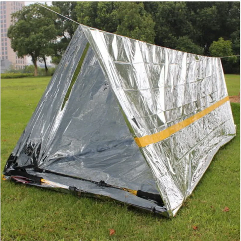 2 Persons Tube Tent Emergency Survival Hiking Camping Shelter Outdoor