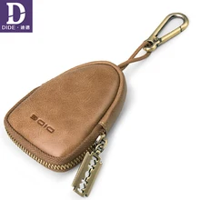 DIDE натуральная кожа ключница чехол для ключей сумка для мужчин брелок портмоне кошелек Органайзер чехлы на молнии чехол для ключей автомобиля сумка