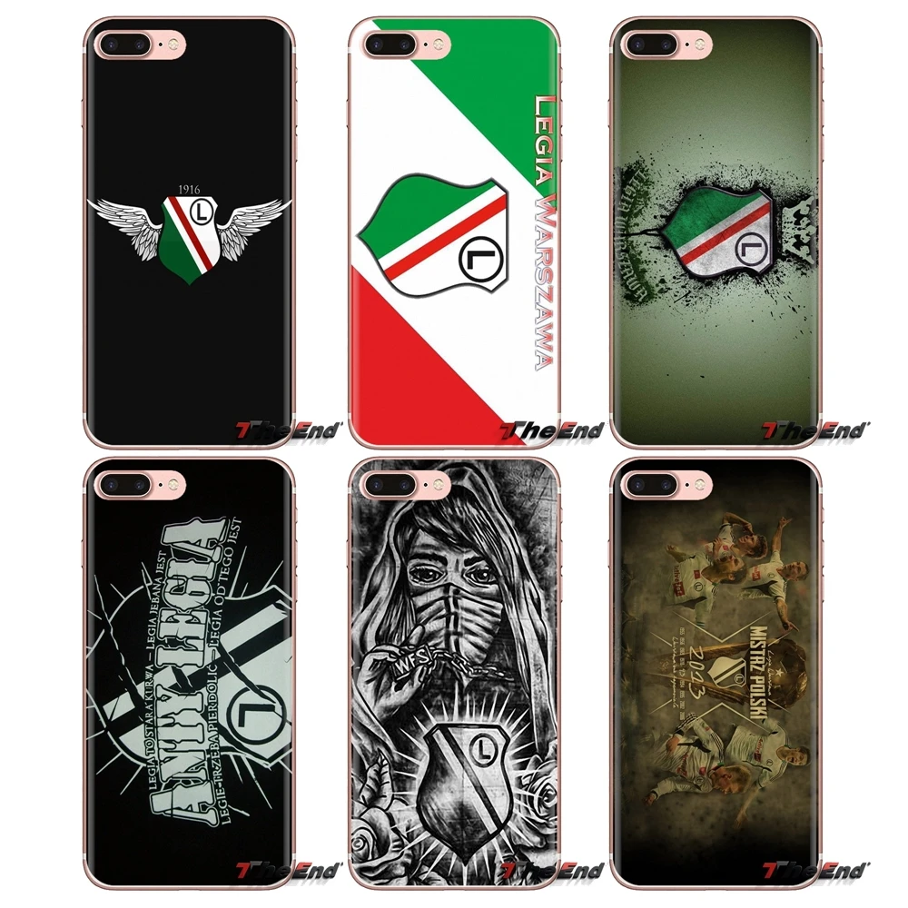 Прозрачный чехол из ТПУ для iPod Touch Apple iPhone 4 4S 5 5S SE 5C 6 6S 7 8 X XR XS Plus MAX Football Legia Warszawa Poland |