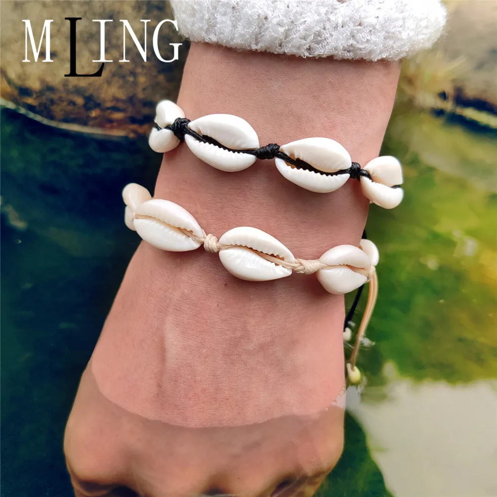 MLING Fashion Multicolor Rope Chain Bracelet Bohemian Adjustable Shell For Women | Украшения и аксессуары