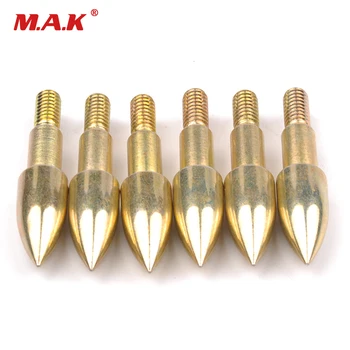 

12/24pcs Archery Golden Arrowhead Target Point 100gr Arrow Head For ID6.2 OD7.6 Arrow Accessories Screw Insert Point For Hunting
