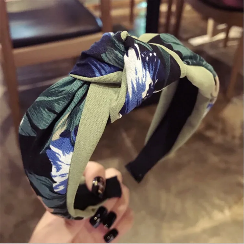 

Korean Boutique Hairband Flower Knotted Headband Women Girls Hair Head Hoop Bands Accessories For Girls Scrunchy Headdress 0980