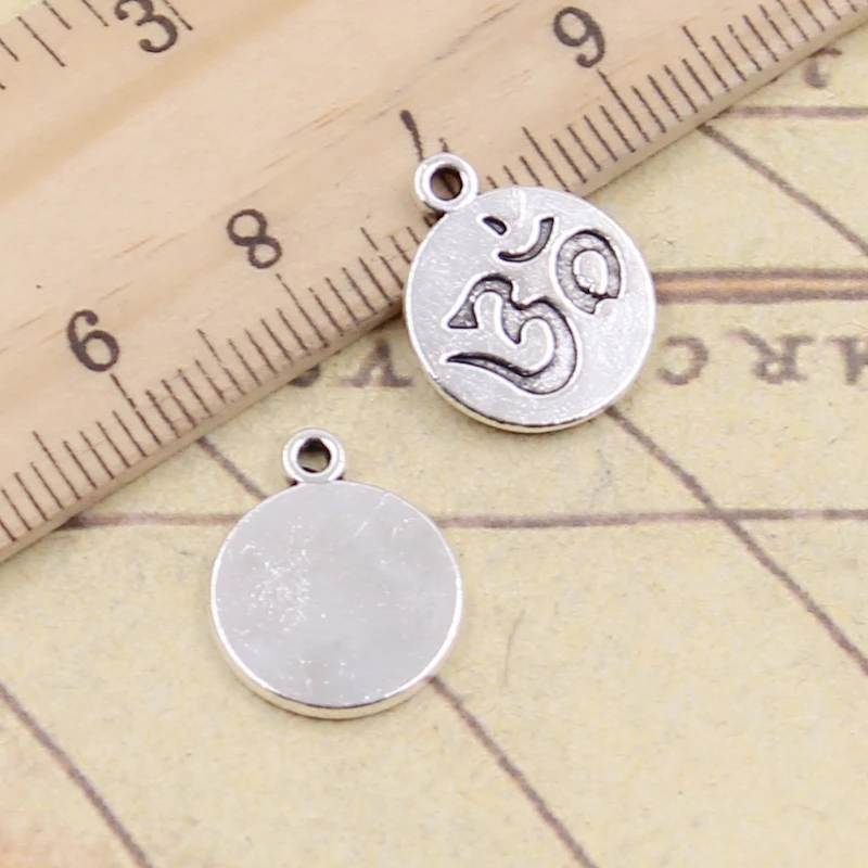 

10pcs Charms yoga om 16x13mm Tibetan Silver Plated Pendants Antique Jewelry Making DIY Handmade Craft