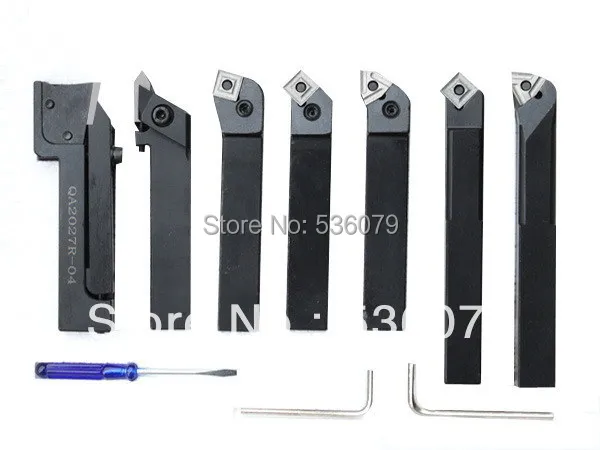 

14mm 7pcs/set indexable carbide turnnig lathe cutter tool set, none tincoated