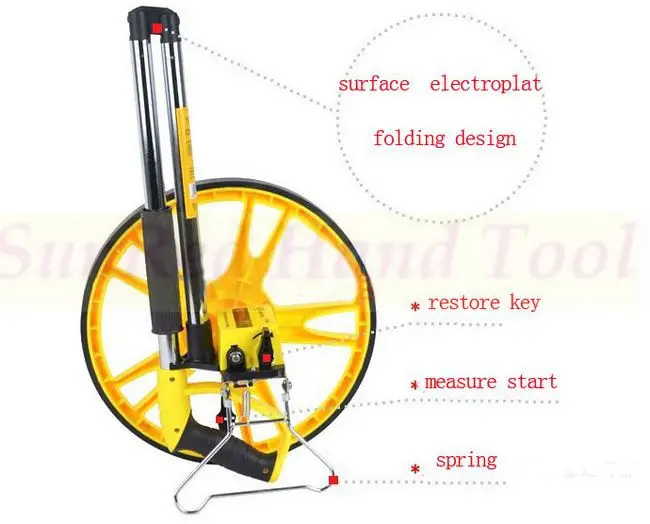 

BESTIR taiwan made excellent qaulity ABS 318mm/12.5" 99999.9m Distance Measuring Wheel Surveyor Walking Tape NO.01381