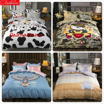 

3/4 pcs Bedding Set Bedlinens Duvet Cover Bedsheet Pillowcase Sets 1.5m 1.8m 2m Bedclothes King Queen Twin Double Size Bed Linen