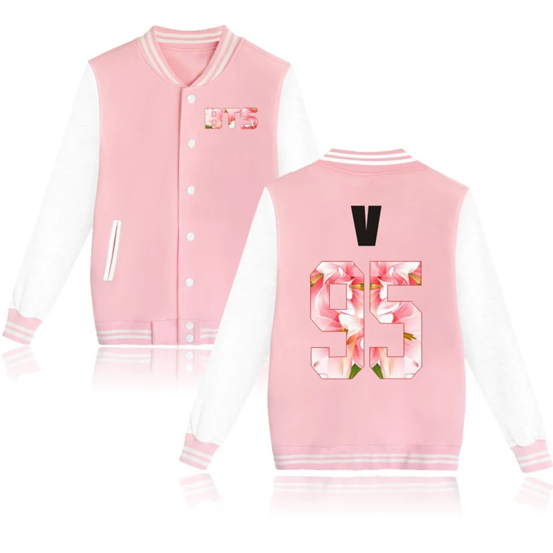 ARMY BTS Tshirts Kpop Baseball Uniform Zip-up Jacket Unisex Korean Style Oversized Clothes Ulzzang Vogue T Shirt Sweatshirt Top Tops