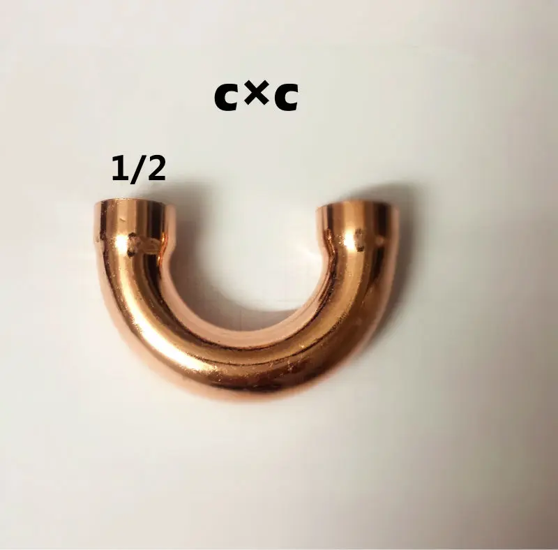 1/2 &quot12 7 мм 180 градусов обратный изгиб C X медный локтевой латунный фитинг