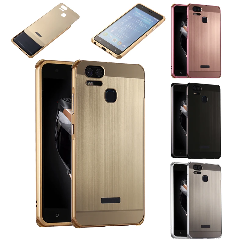 

Zenfone 3 Zoom ZE553KL Case Metal Aluminum Frame protector with Brushed Back Cover Hard Case for Asus Zenfone 3 Zoom ZE553KL