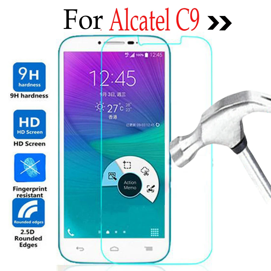 

for Alcatel One Touch POP C9 Tempered Glass Lcd Screen Protector 2.5 9h safety Protective Film on Onetouch C 9 7047 7047D 7047A