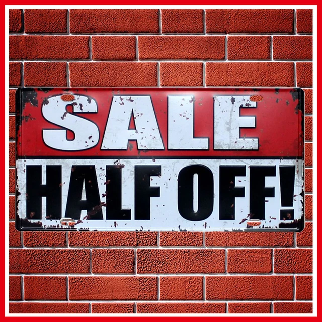 SALE HALF OFF Car License Metal Plate Vintage Home Decor Tin Sign ... SALE HALF OFF Car License Metal Plate Vintage Home Decor Tin Sign ...