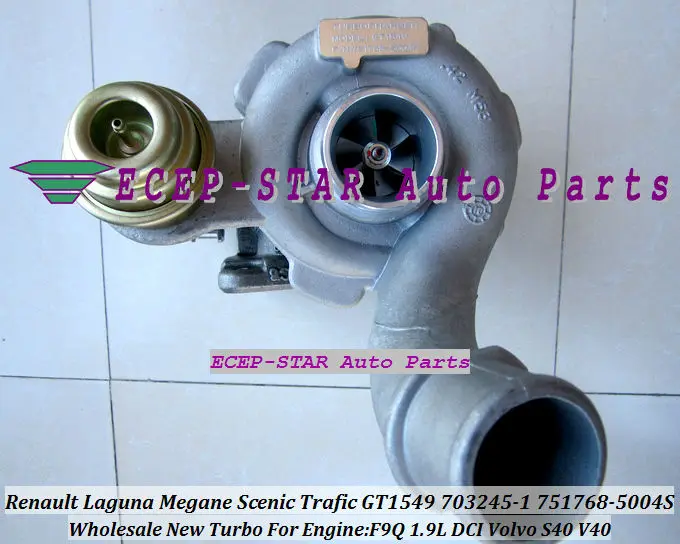 GT1549S 751768 5004S 7701478022 Turbo для Renault Лагуна Megane Scenic Trafic Volvo S40 V40 F9Q F9Q740 1.9L DCI 105HP|turbocharger