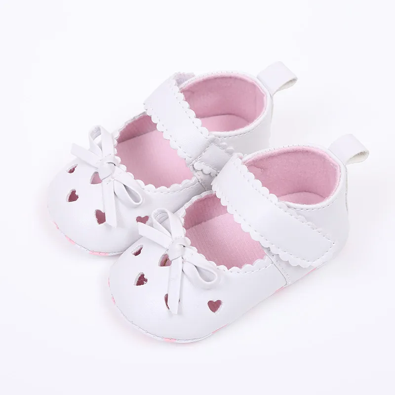 

Newborn Infant Baby Girls Crib Shoes Soft Sole Anti-slip Sneakers Bowknot Shoes